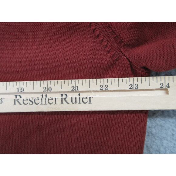 NWT Lands End Cardigan Mens Large Brown Supima Cotton Sweater Button Up Adult - Picture 9 of 14